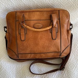 Men’s Fossil Cognac Leather Bag
